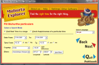 Select date range